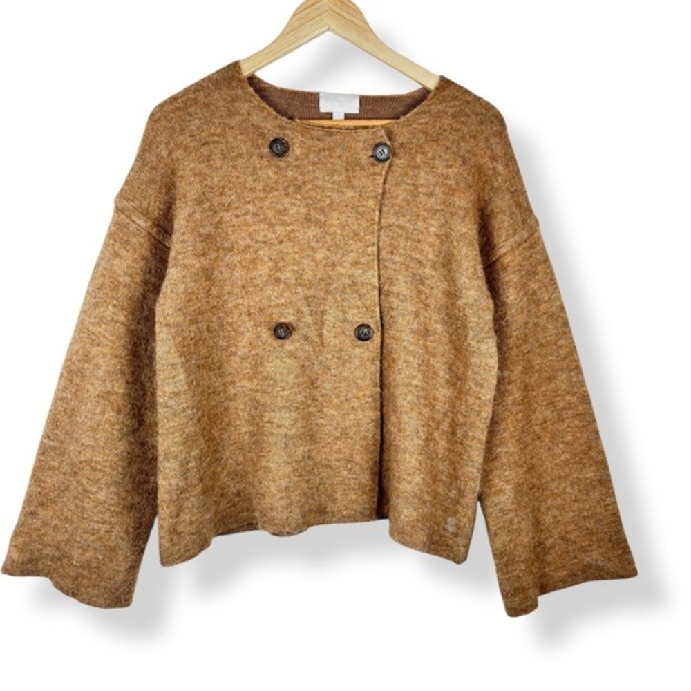 J Crew Collection Wool Alpaca Sweater Jacket Womens Size Medium‎ Chunky Cardigan
